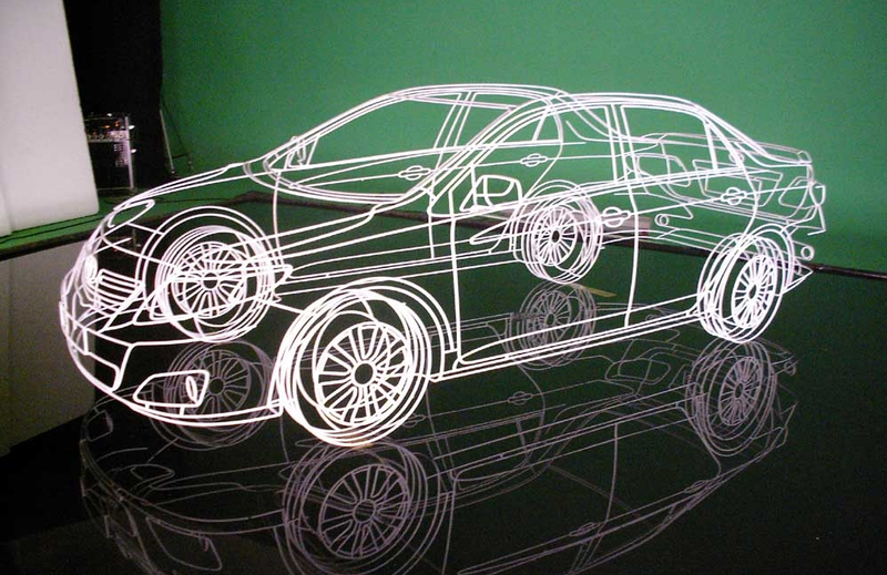 Illustration for article titled Artist Creates Wireframe Lamborghini Countach